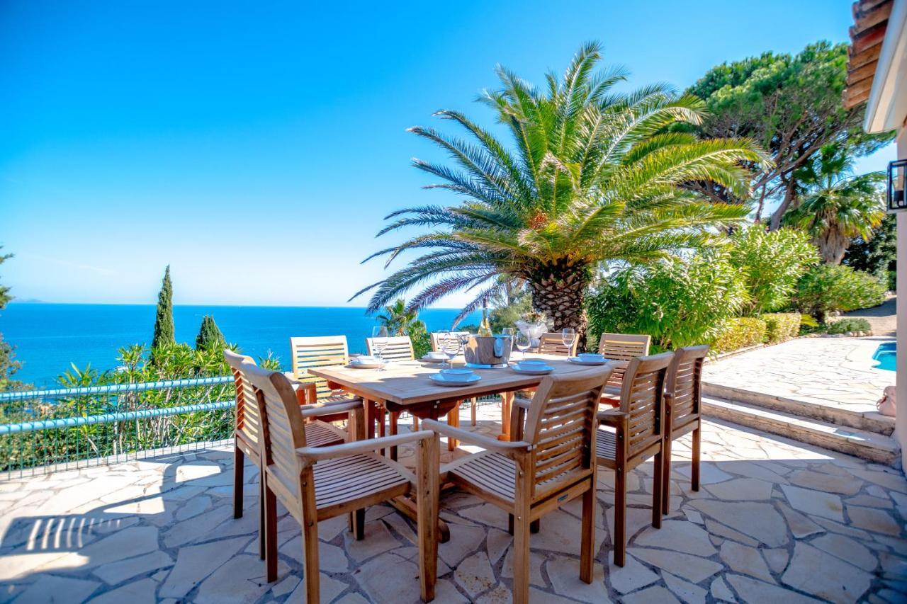 Superbe Villa, Incroyable Vue Mer, Piscine Chauffee, Climatisee Sainte-Maxime Zewnętrze zdjęcie