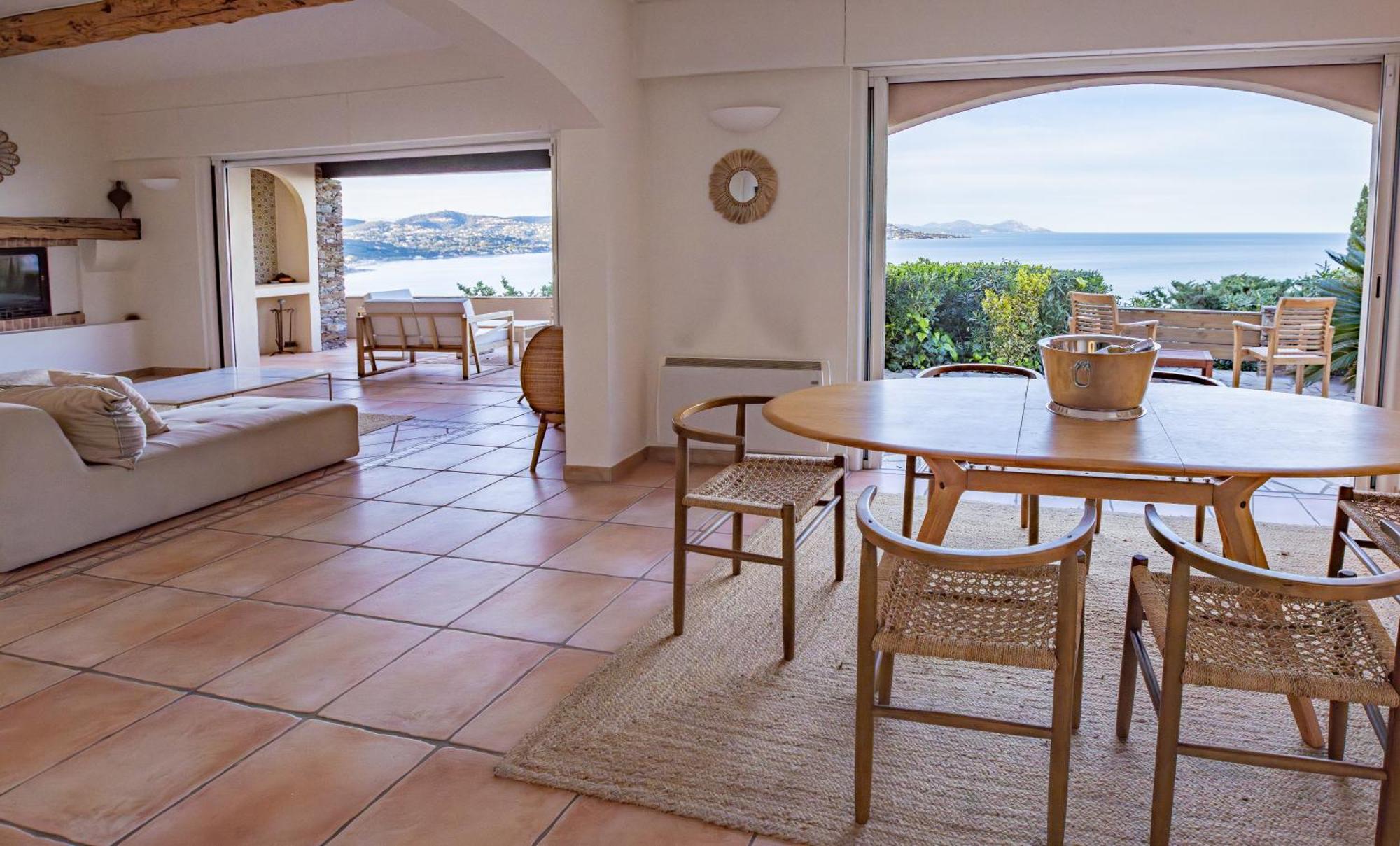 Superbe Villa, Incroyable Vue Mer, Piscine Chauffee, Climatisee Sainte-Maxime Zewnętrze zdjęcie