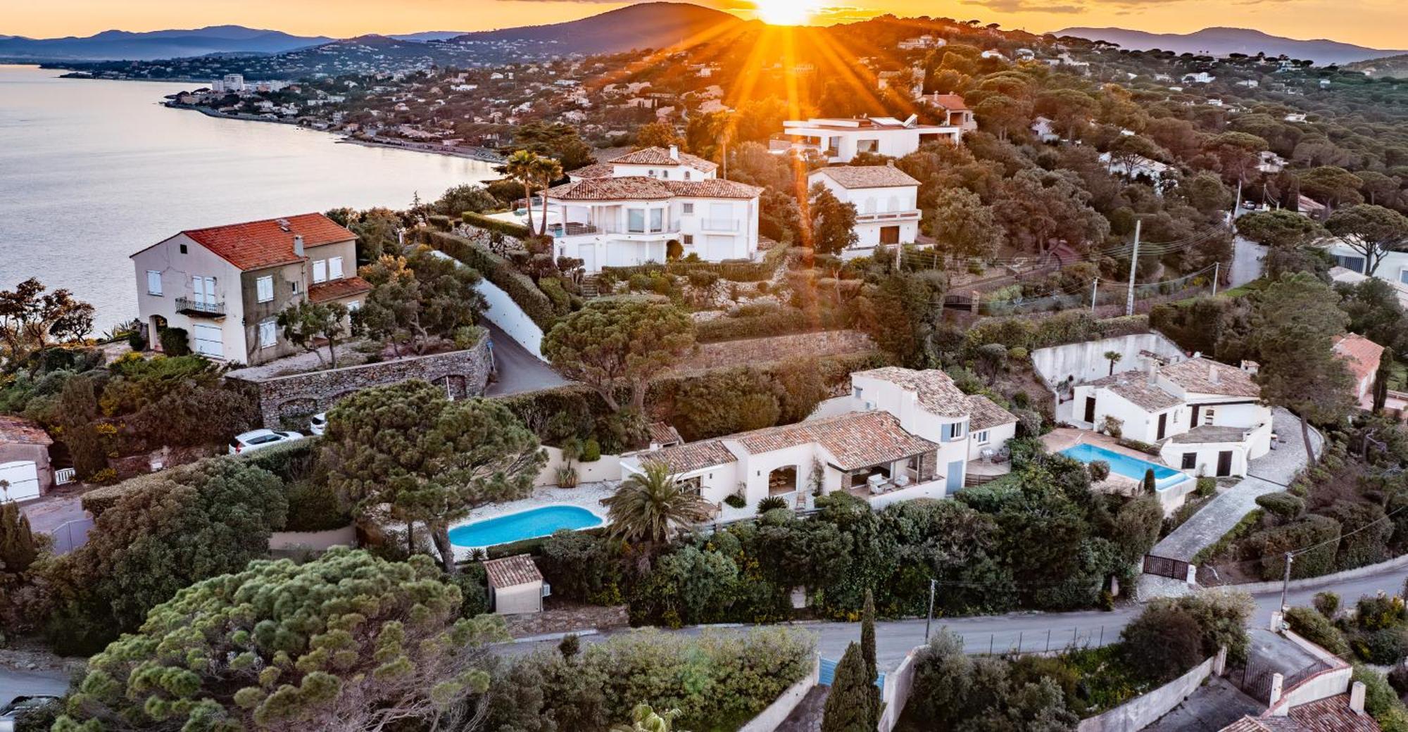 Superbe Villa, Incroyable Vue Mer, Piscine Chauffee, Climatisee Sainte-Maxime Zewnętrze zdjęcie